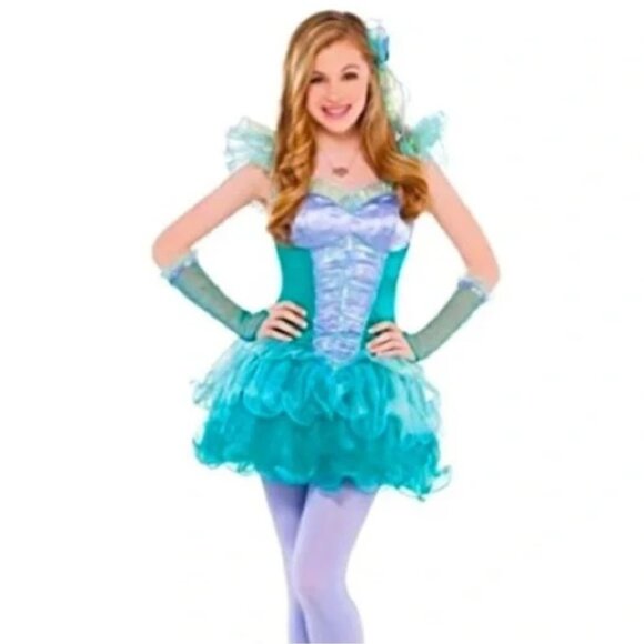 Disney Dresses & Skirts - Disney Princess Ariel Costume Junior Small 3-5 5 Piece Little Mermaid